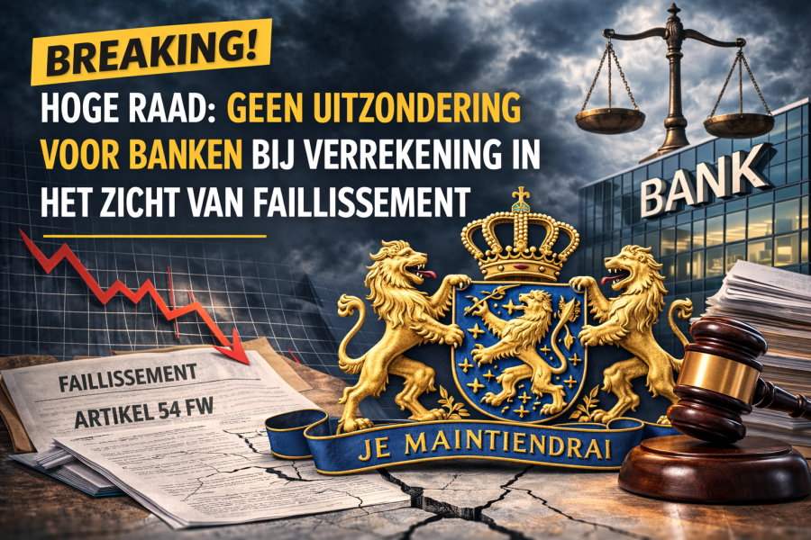 Hoge Raad: geen nieuwe uitzondering voor banken bij verrekening in het zicht van faillissement