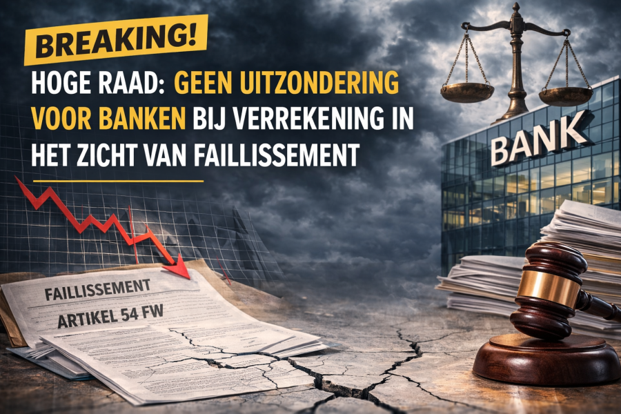 Hoge Raad: geen nieuwe uitzondering voor banken bij verrekening in het zicht van faillissement