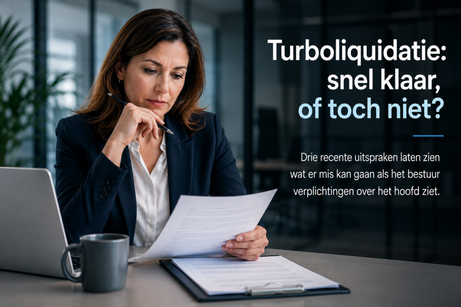 Wanneer een ‘snelle beëindiging’ via turboliquidatie toch een staartje krijgt